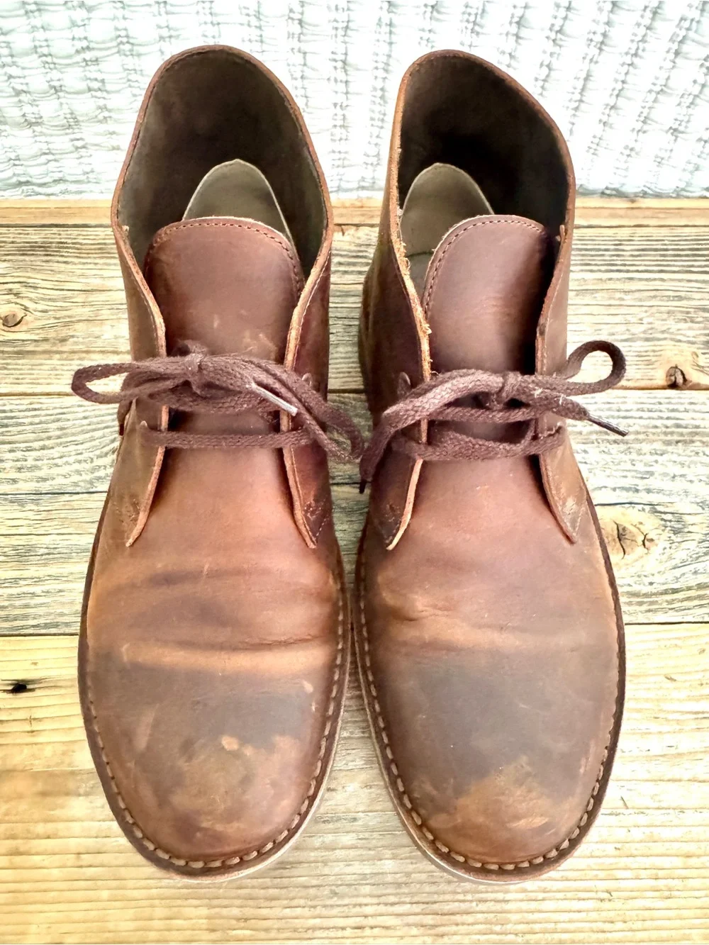Clarks Bushacre 2 Dark Brown Leather Chukka Boots Men’s 9.5